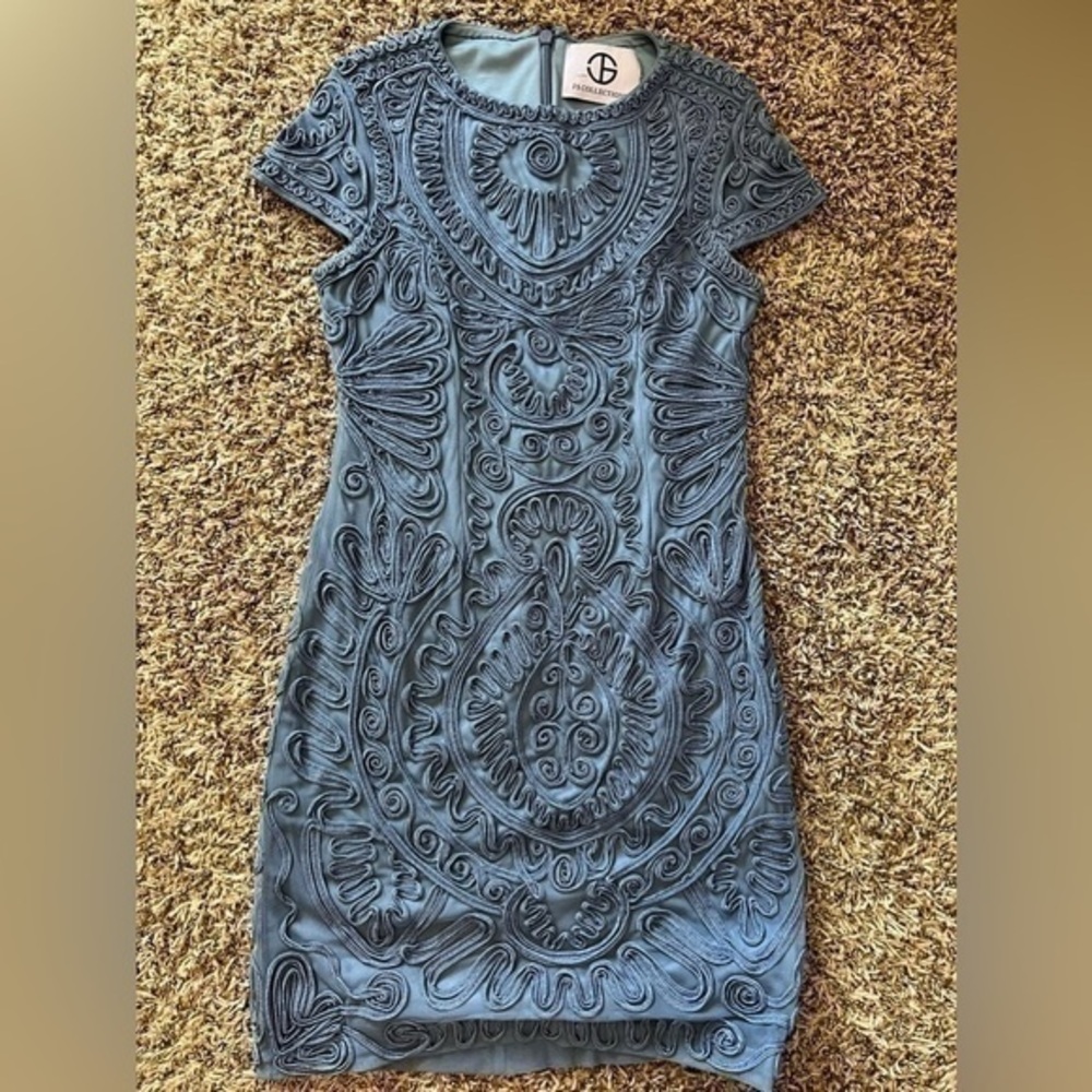 JS Collections Mesh Cocktail Dress